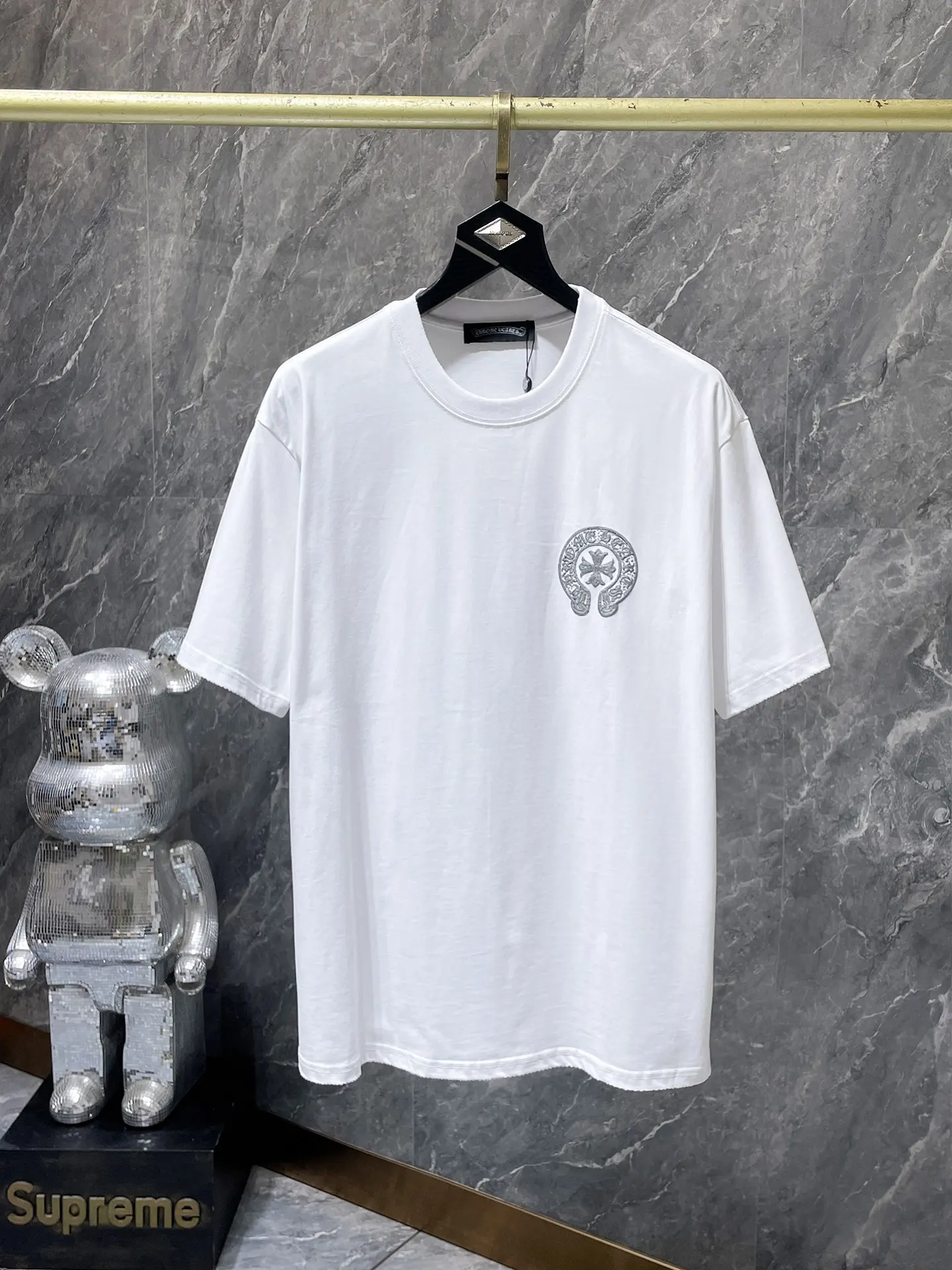 Logo Embroidery Heavyweight Cotton T-Shirt D10511620