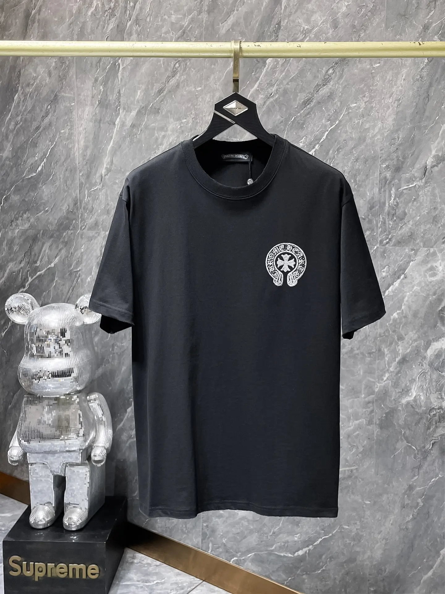 Logo Embroidery Heavyweight Cotton T-Shirt D10511621