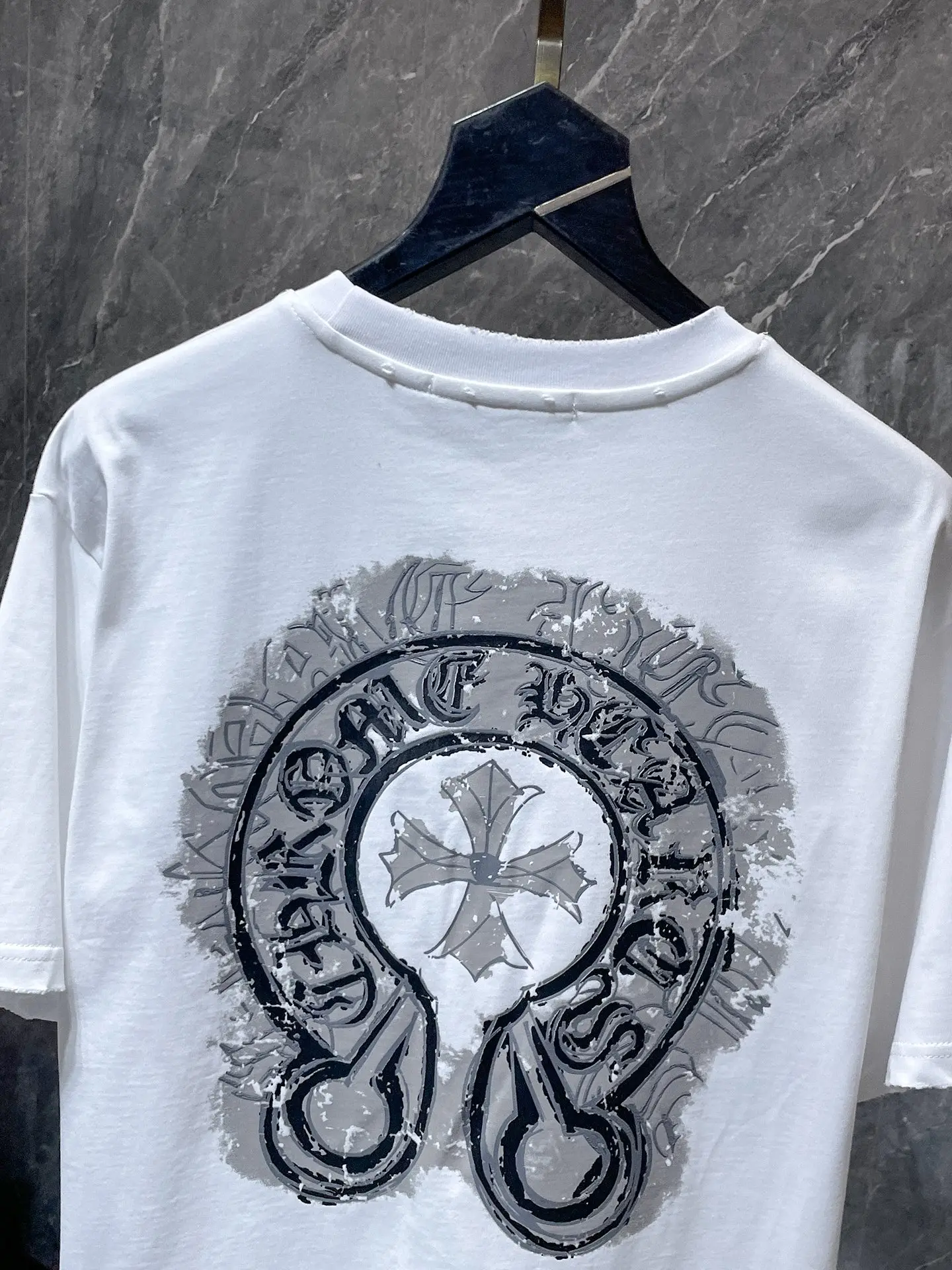 Horseshoe Logo Flocked Cotton T-Shirt D6515448 — view 6