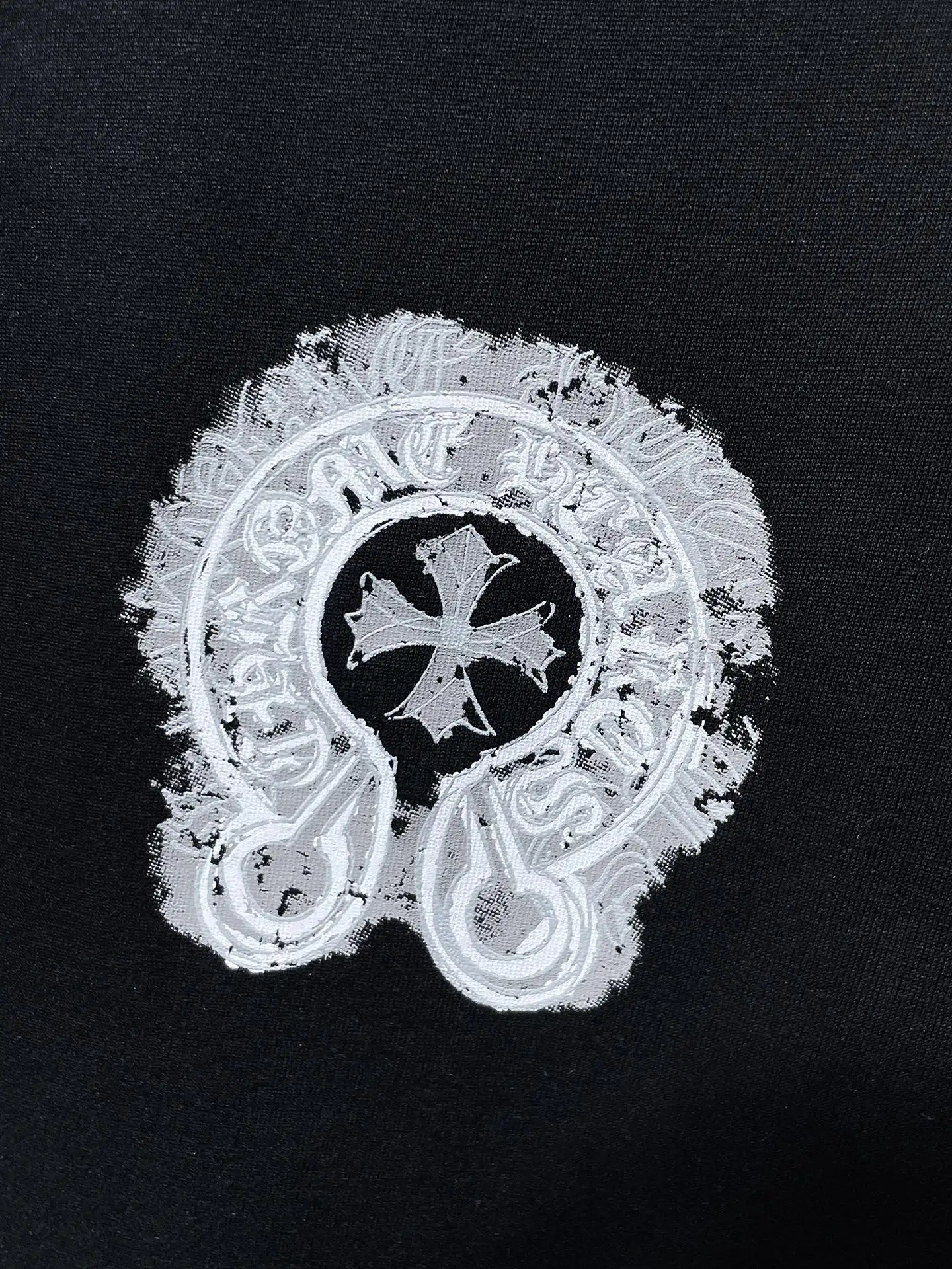 Horseshoe Logo Flocked Cotton T-Shirt D6515449 — view 2