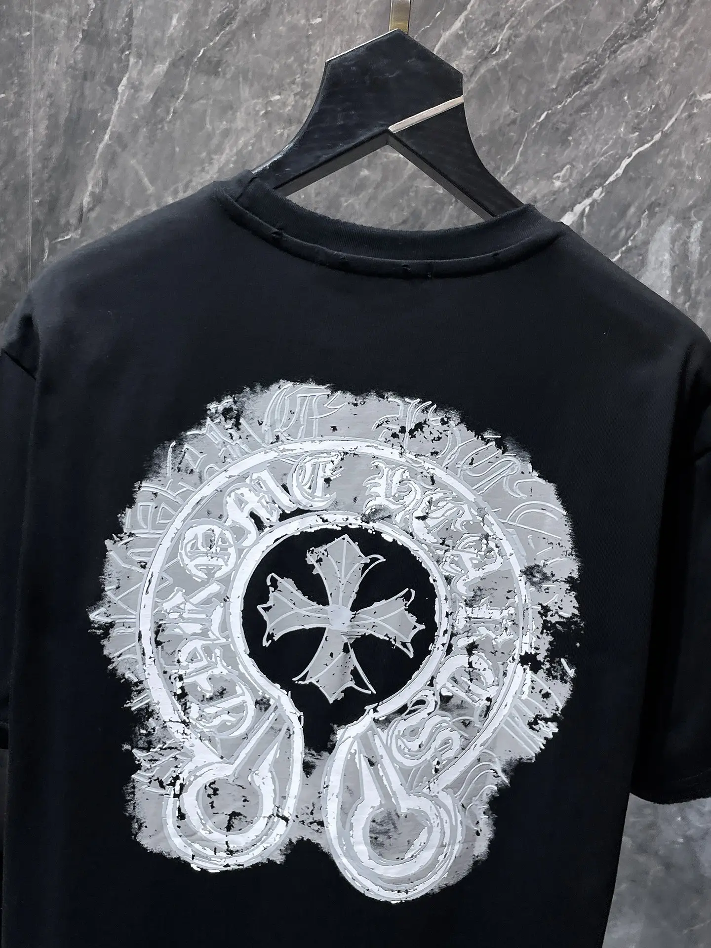 Horseshoe Logo Flocked Cotton T-Shirt D6515449 — view 6