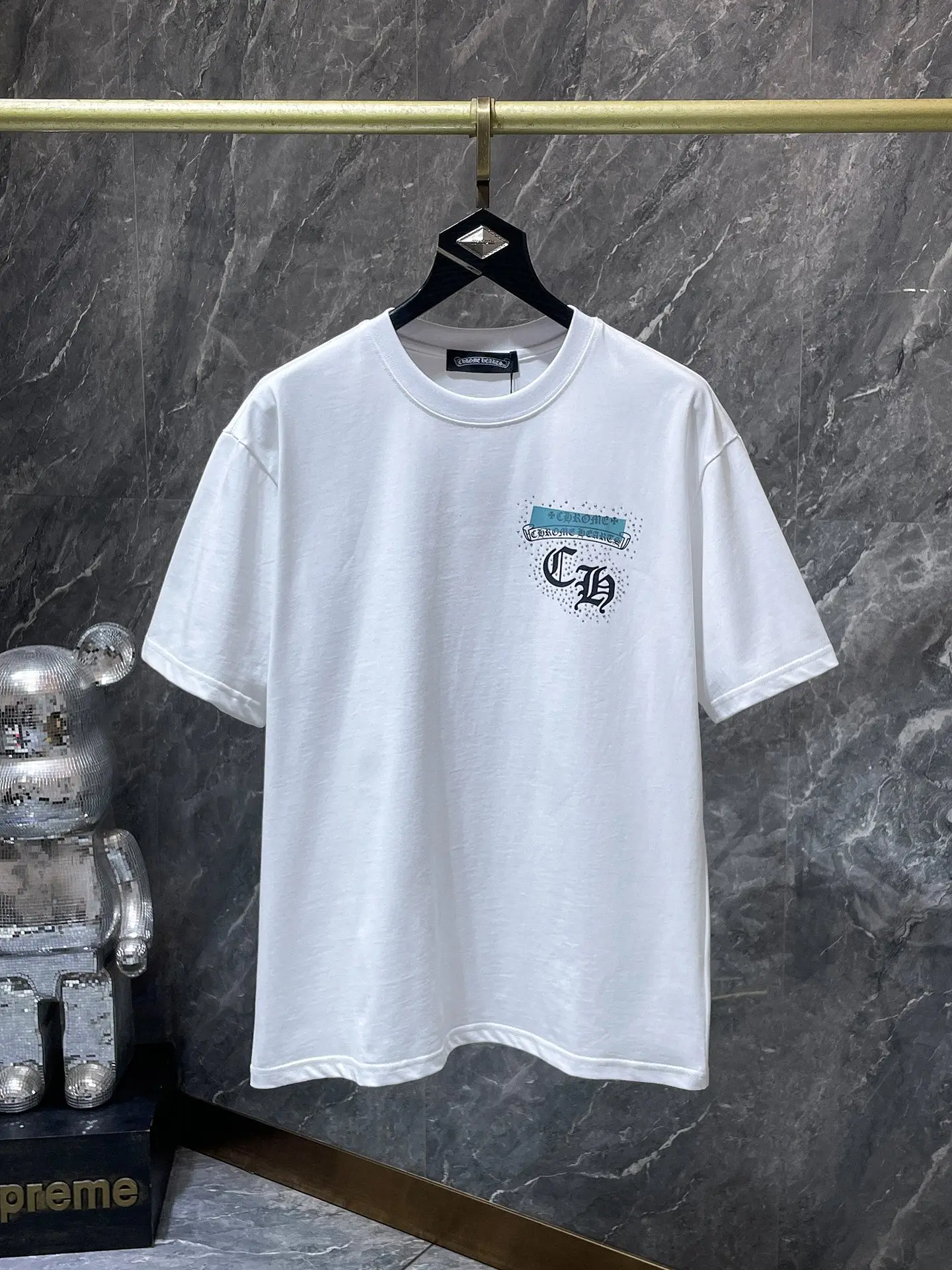 Rhinestone Logo Graphic T-Shirt D11511594