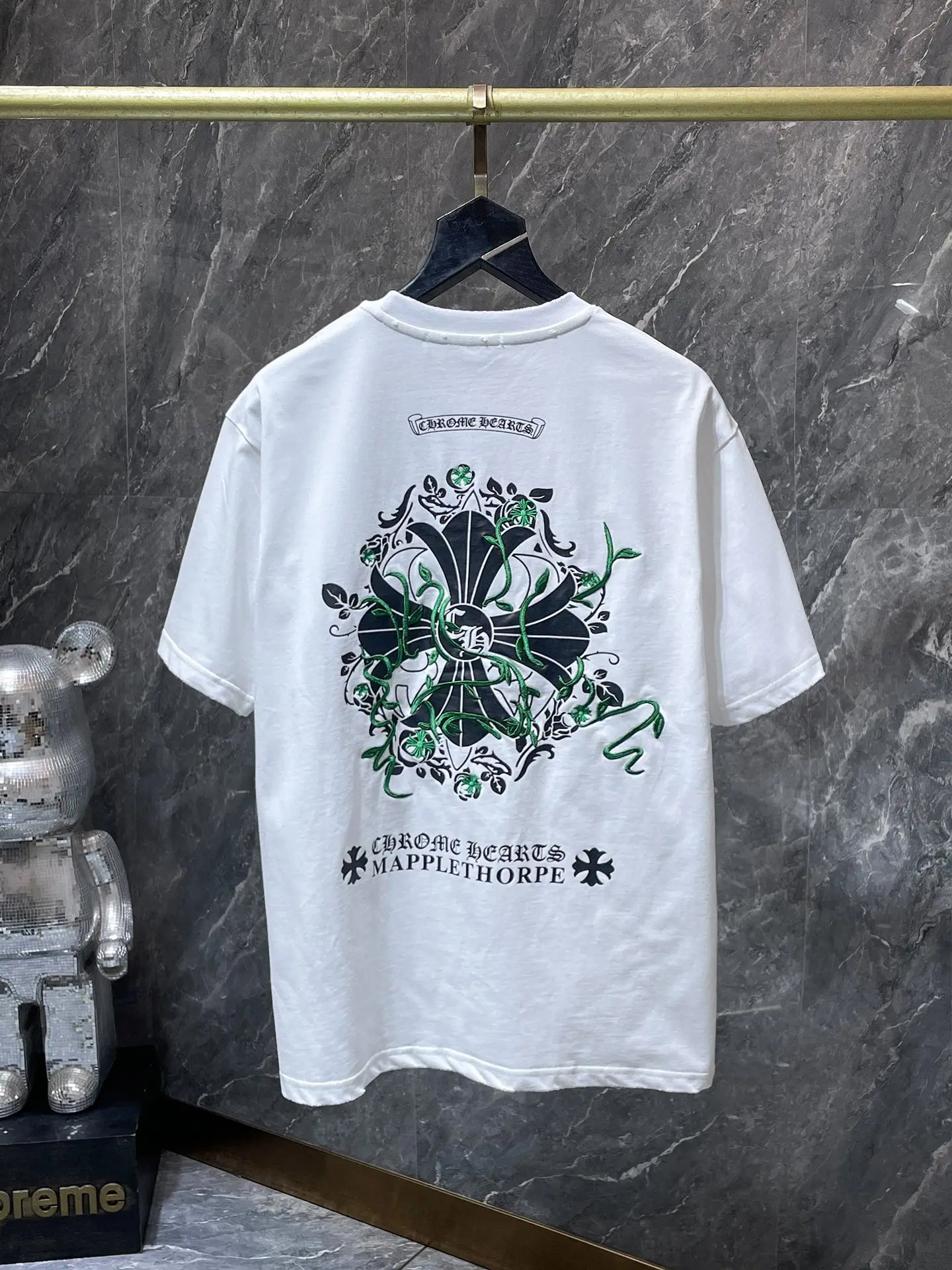 Embroidered Horseshoe Logo Cotton T-Shirt D7015436 — view 3
