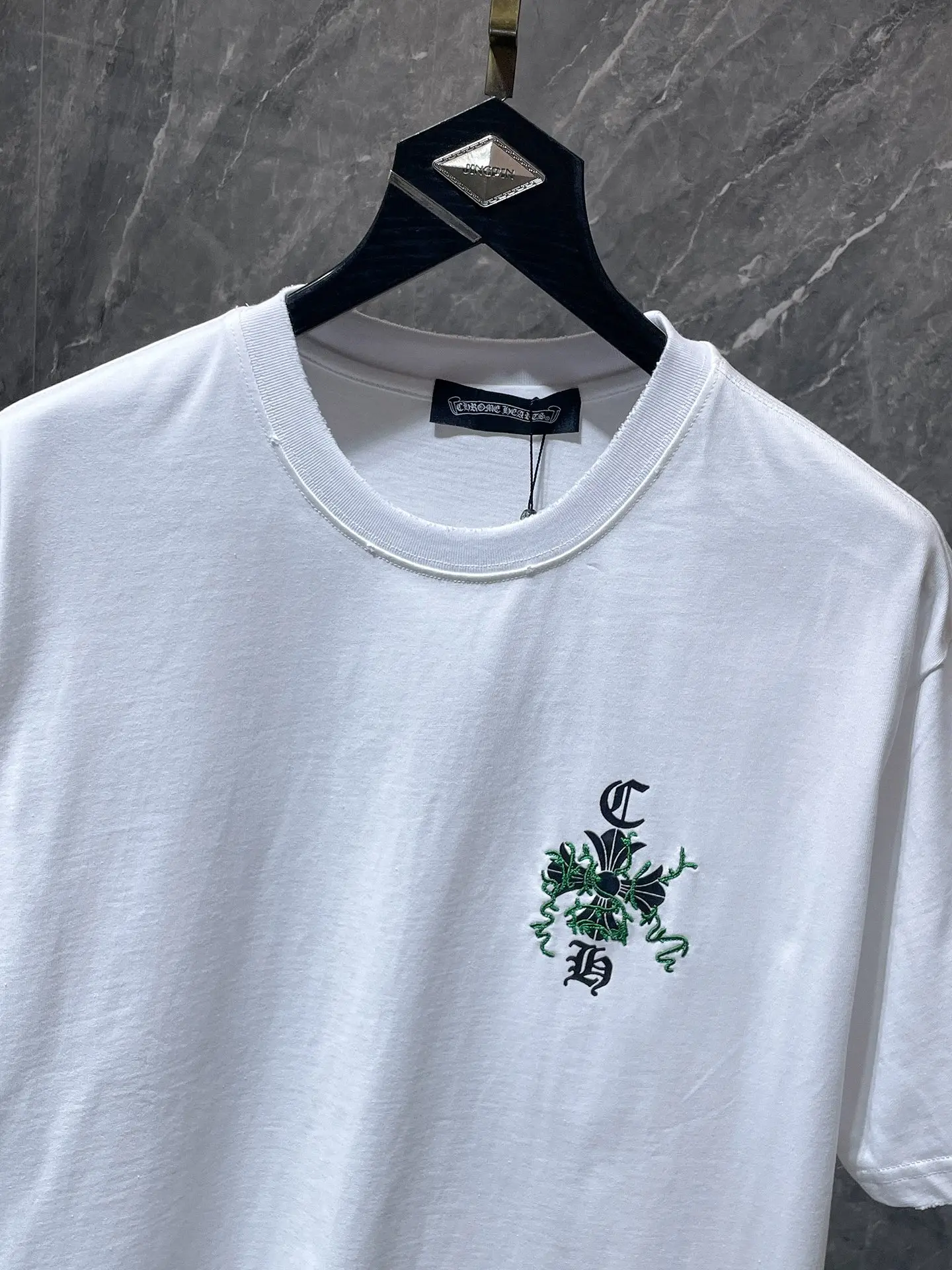 Embroidered Horseshoe Logo Cotton T-Shirt D7015436 — view 4