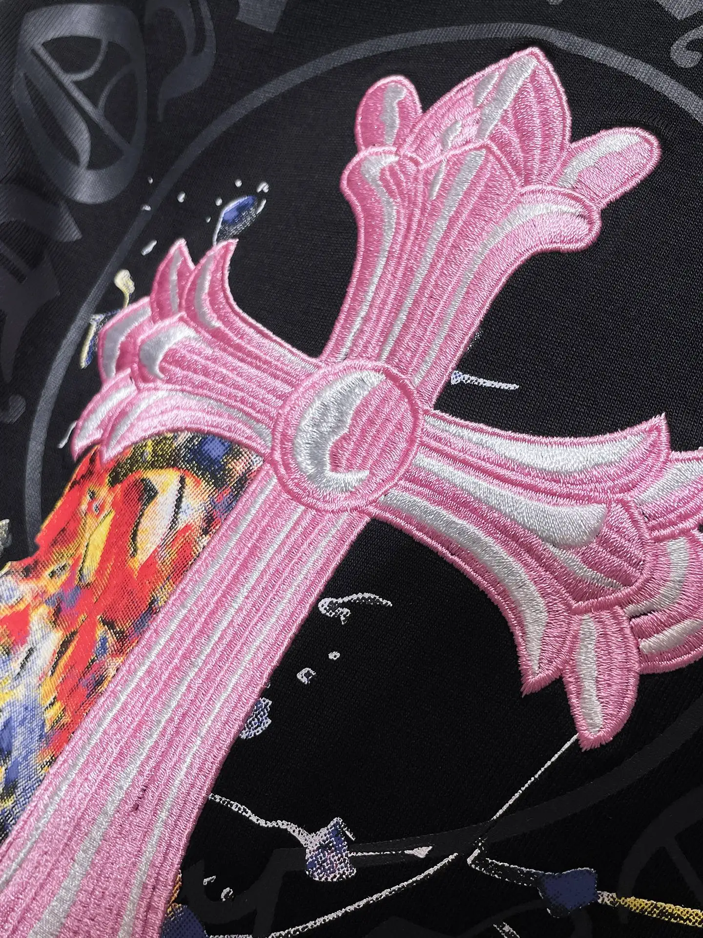 Paint-Splatter Cross Logo Cotton T-Shirt D7015426 — view 5