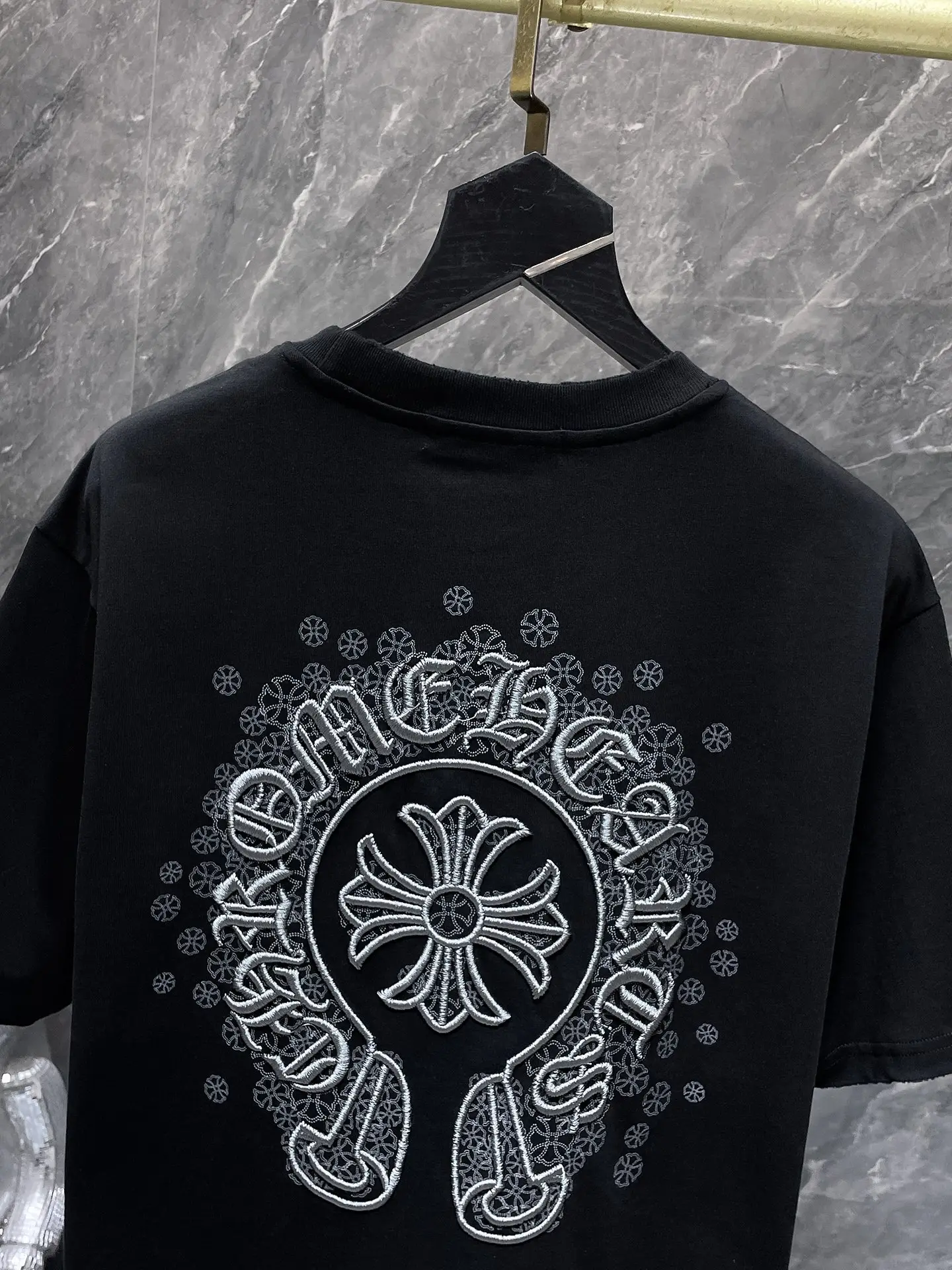 Embroidered Horseshoe Logo Cotton T-Shirt D12511603 — view 6