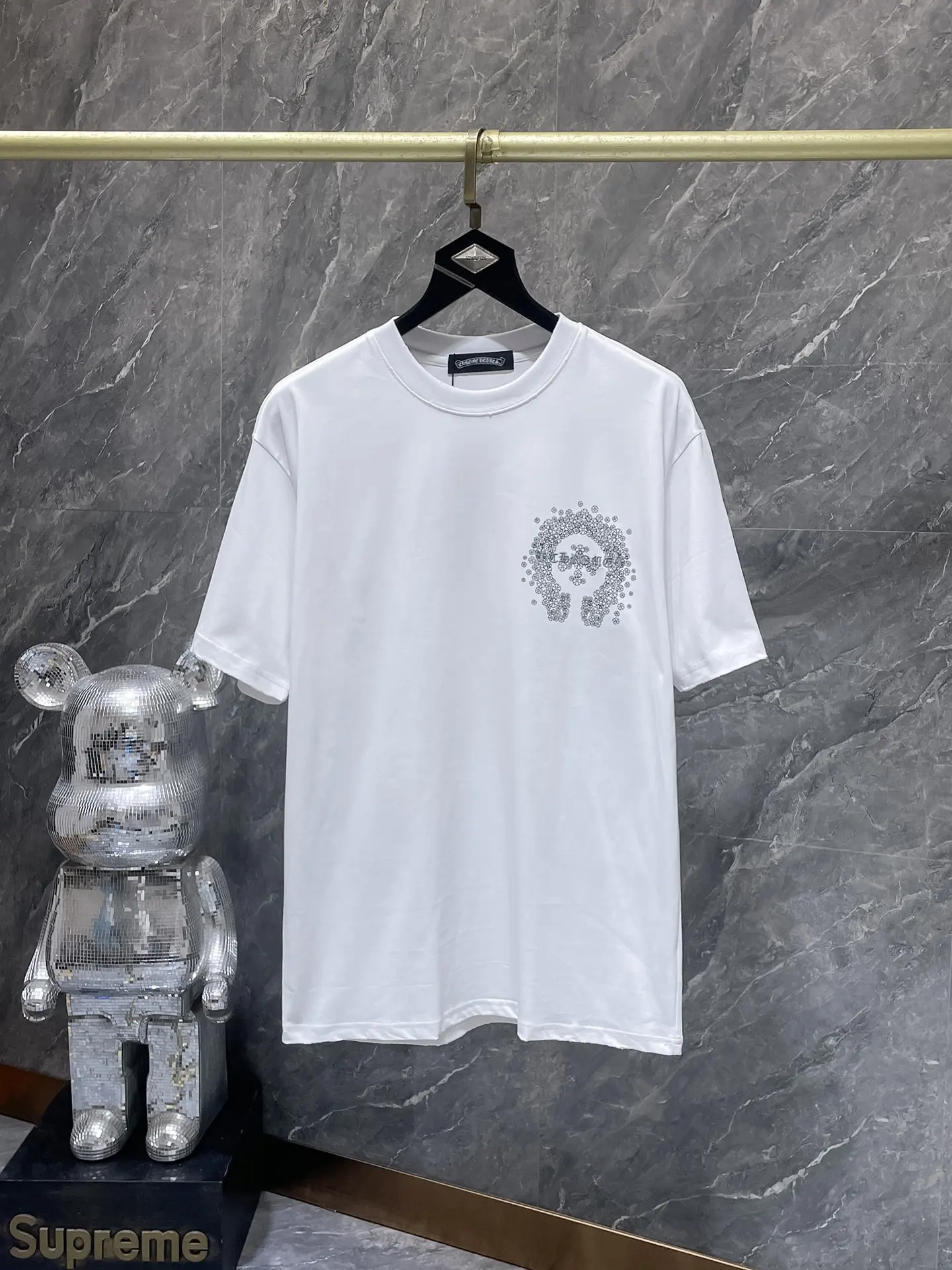Embroidered Horseshoe Logo Cotton T-Shirt D12511602 — view 2