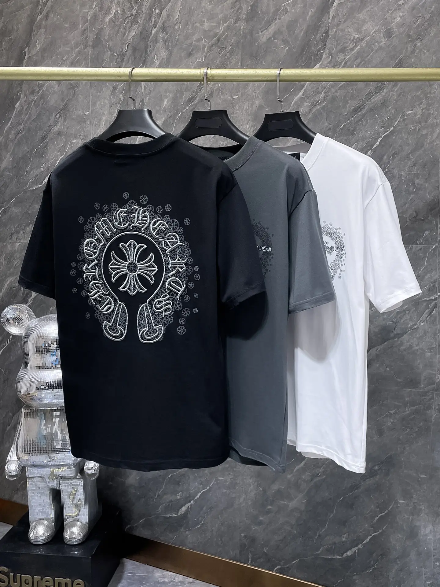 Horseshoe Logo Embroidered Cotton T-Shirt D7515437