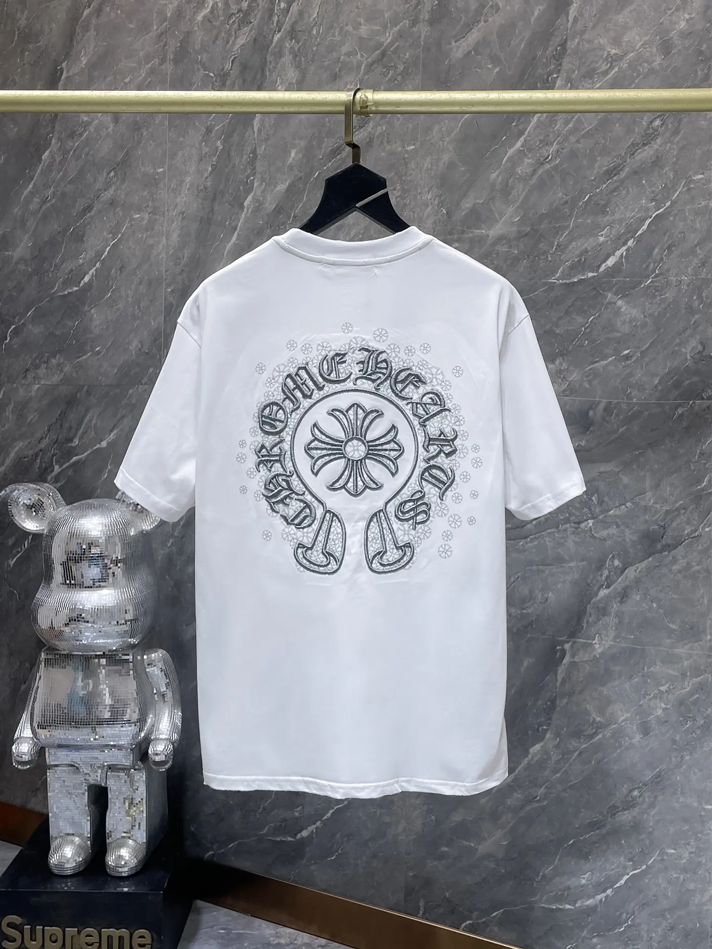 Horseshoe Logo Embroidered Cotton T-Shirt D7515437 — view 3