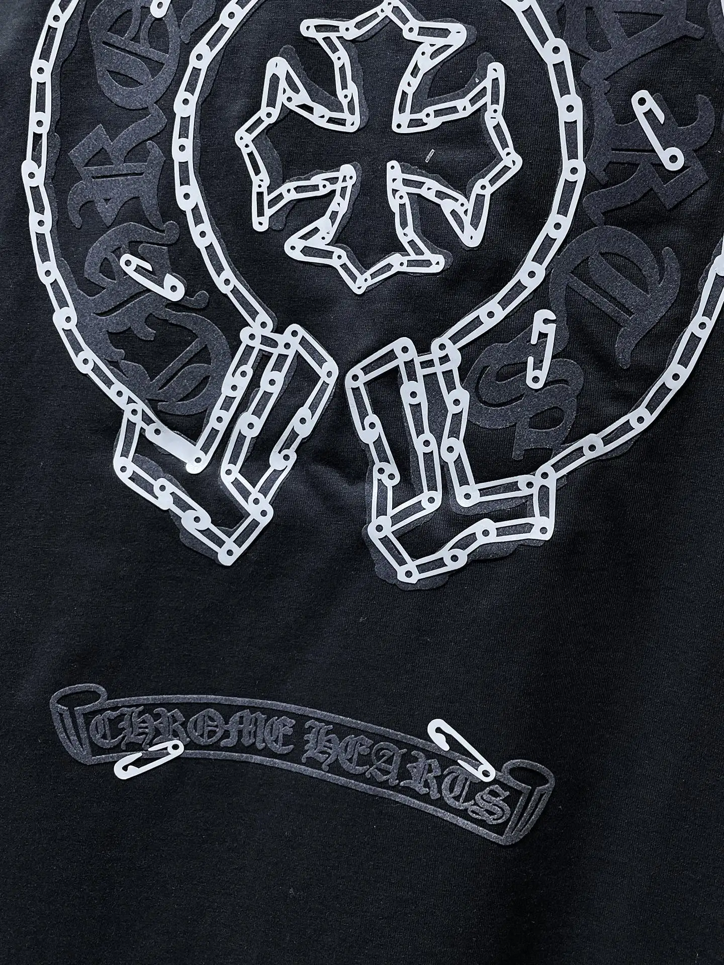 Horseshoe Logo Flocked Cotton T-Shirt D6815439 — view 5