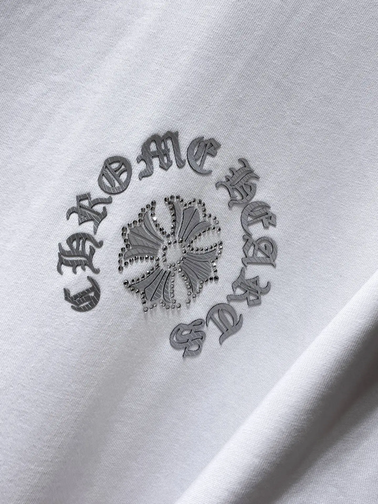 Rhinestone Horseshoe Logo Cotton T-Shirt D7015412 — view 6