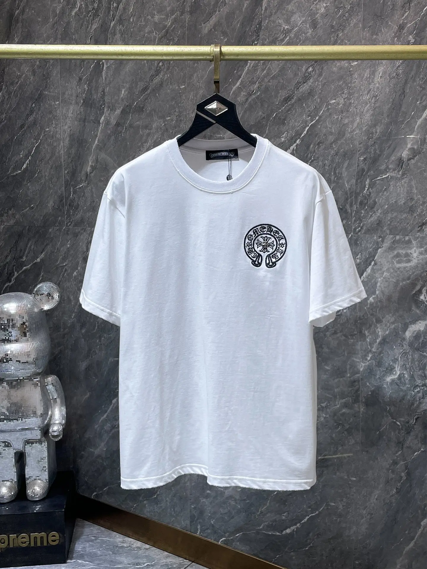 Cross Patch Embroidered Cotton T-Shirt D6815410