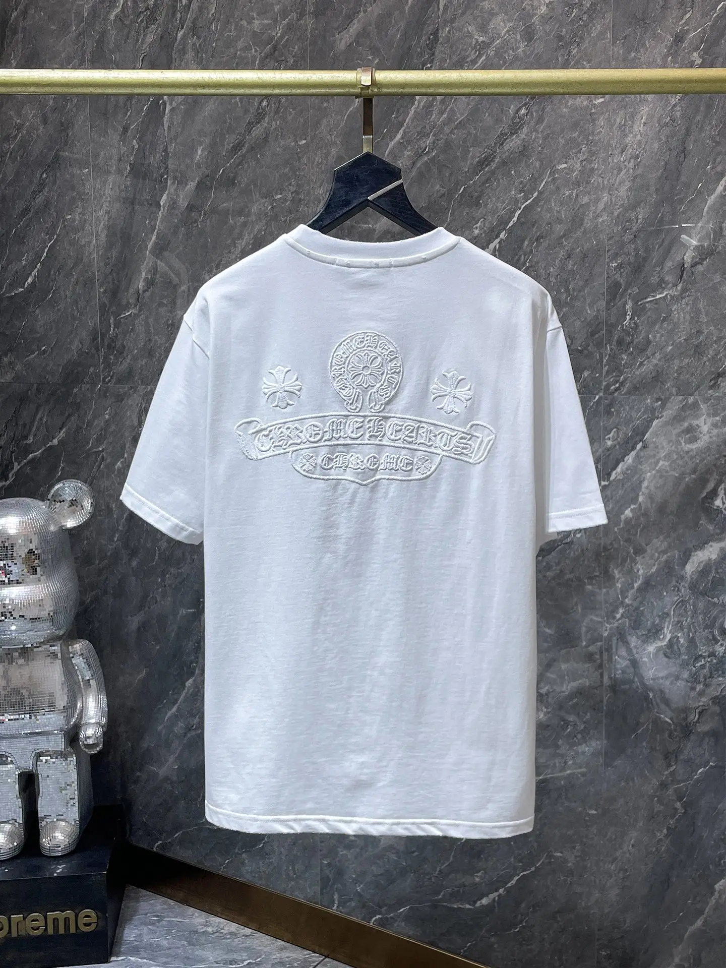 Embroidered Logo Cotton T-Shirt D6815408 — view 3