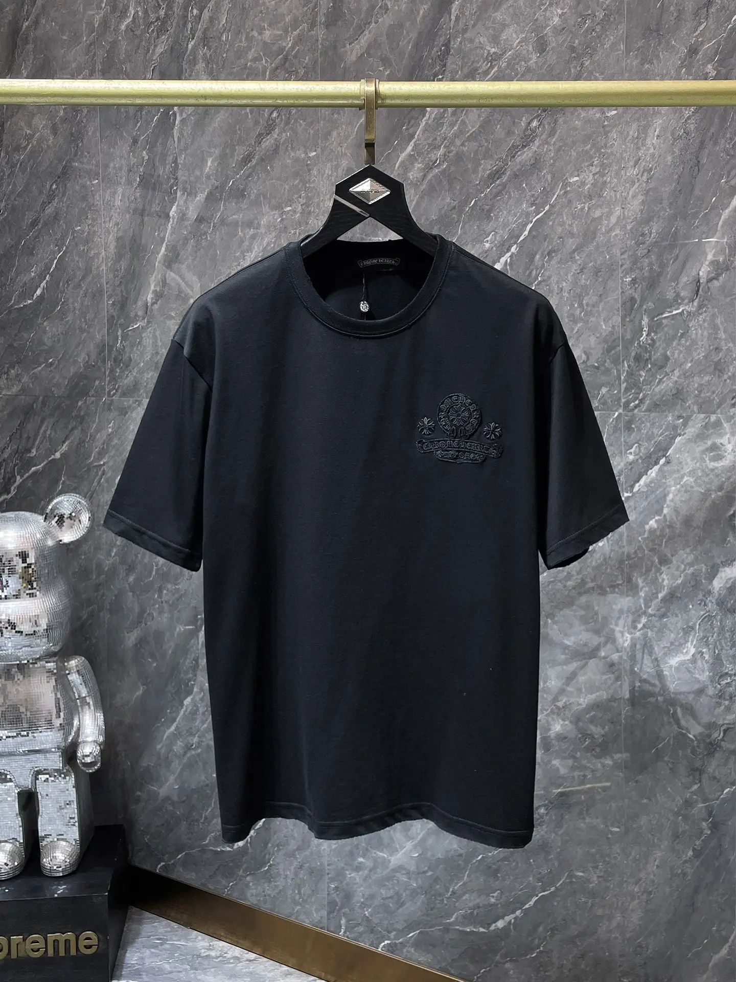 Embroidered Horseshoe Logo Cotton T-Shirt D6815409