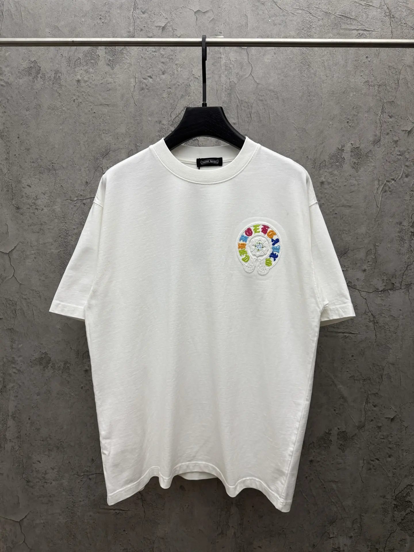 Embroidered Horseshoe Logo Cotton T-Shirt D7815418