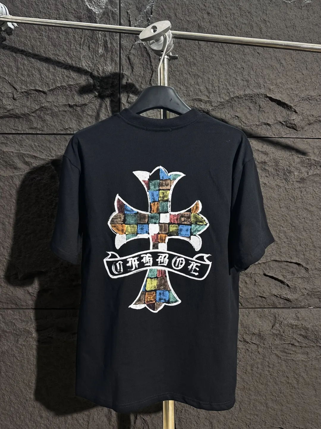 Cross Print Heavyweight Cotton T-Shirt D5515401