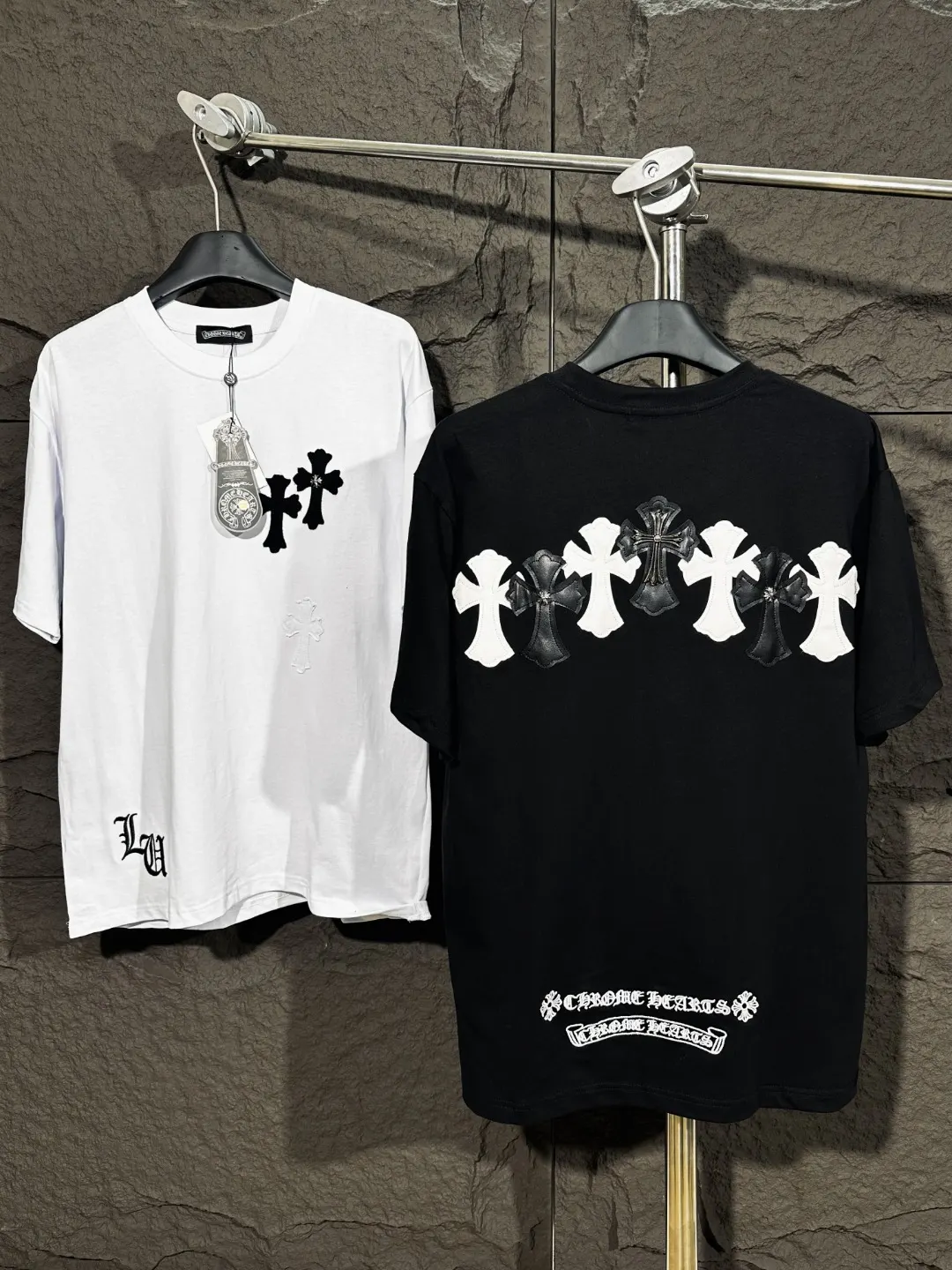 Cross Patch Embroidered Cotton T-Shirt D6015342