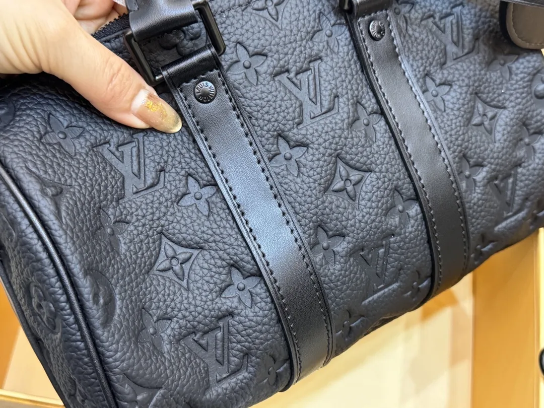 Keepall 25 Embossed Leather Boston Bag D44017799 — view 8