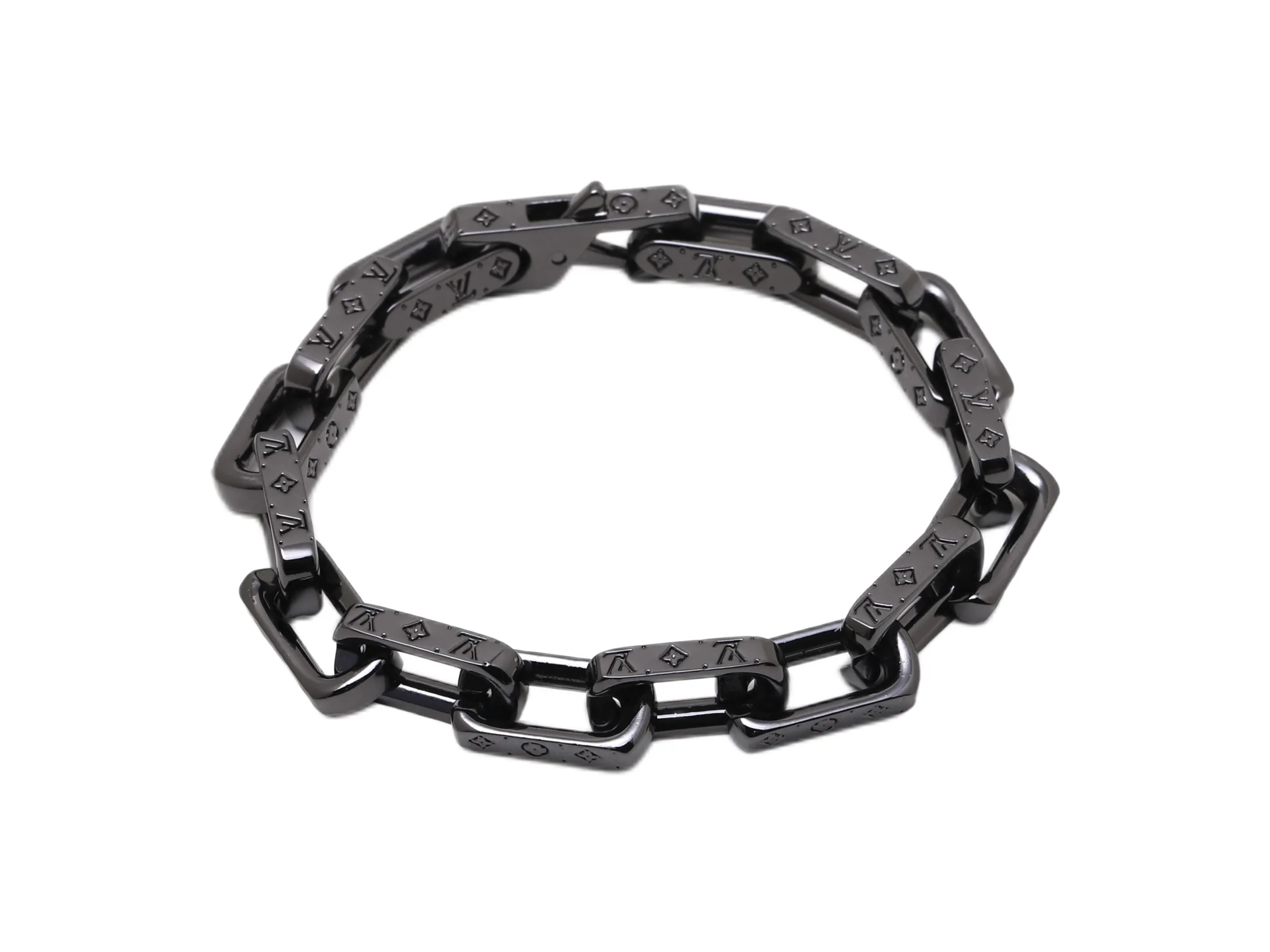Monogram Engraved Chain Bracelet (Titanium Steel) D11017478