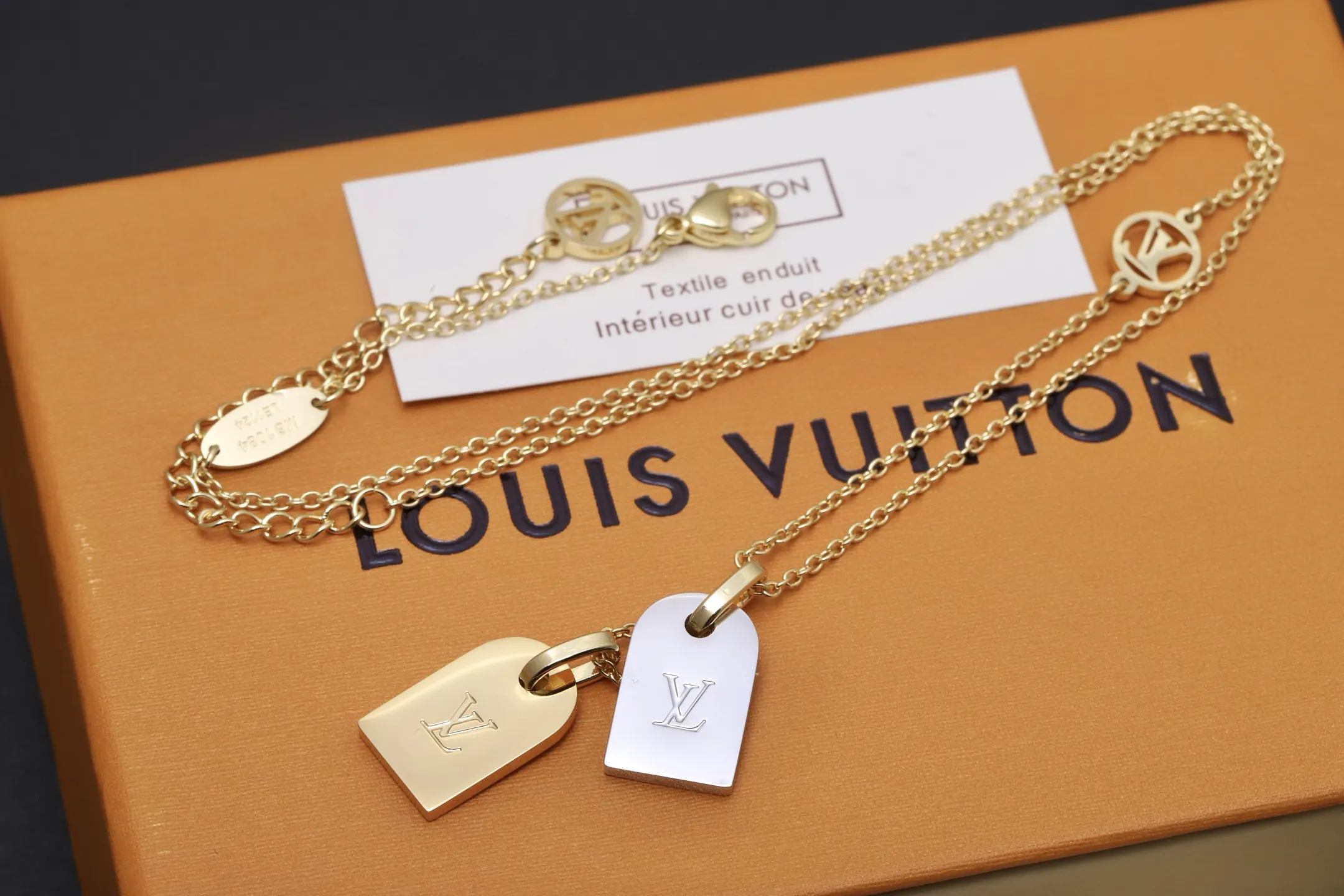 Nanogram Two-Tone Tag Pendant Necklace D11517638 — view 3