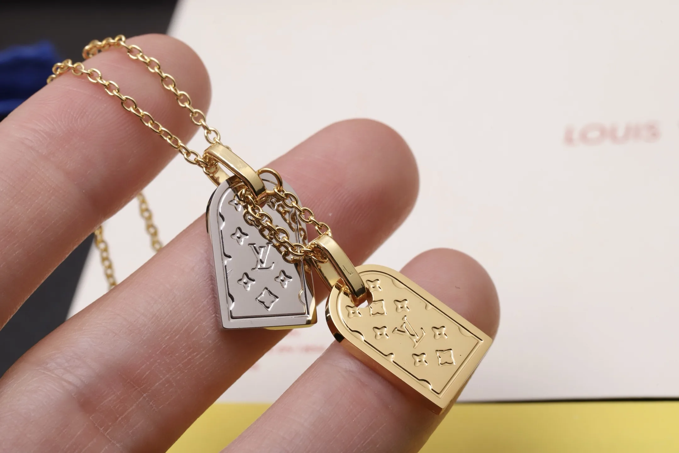 Nanogram Two-Tone Tag Pendant Necklace D11517638 — view 5