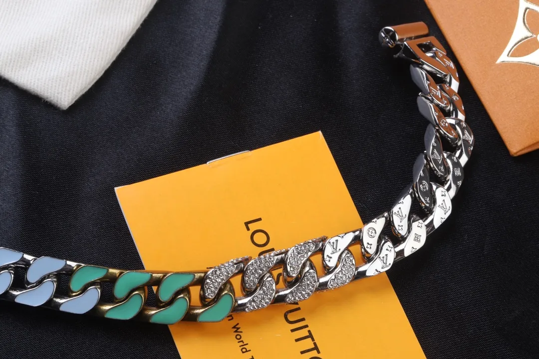 Monogram Chain Links Necklace (Titanium Steel) D21017174 — view 2