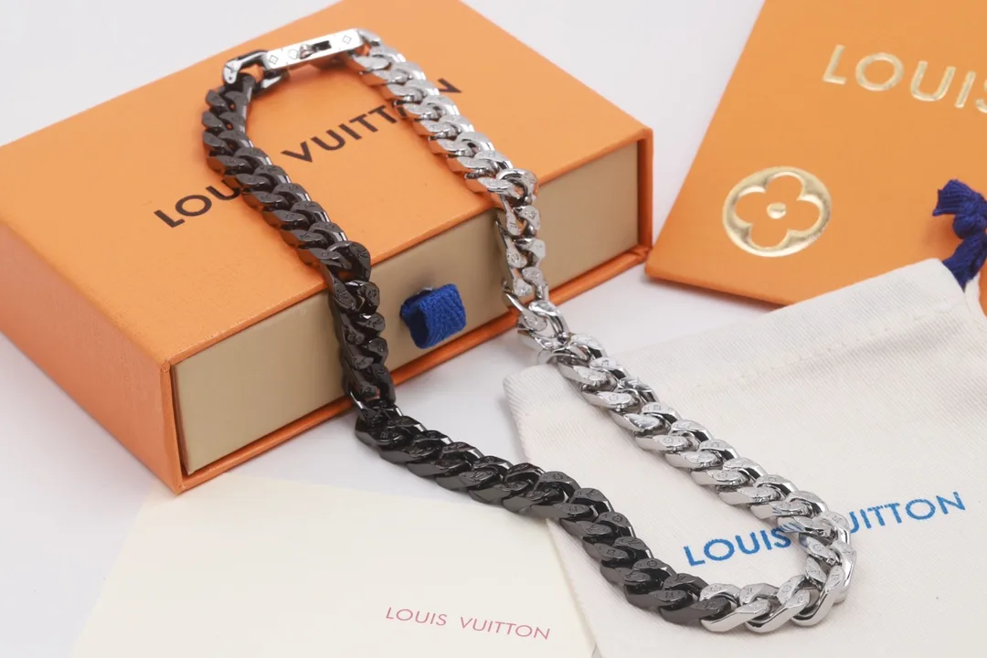 Monogram Chain Links Necklace (Titanium Steel) D17017356 — view 7