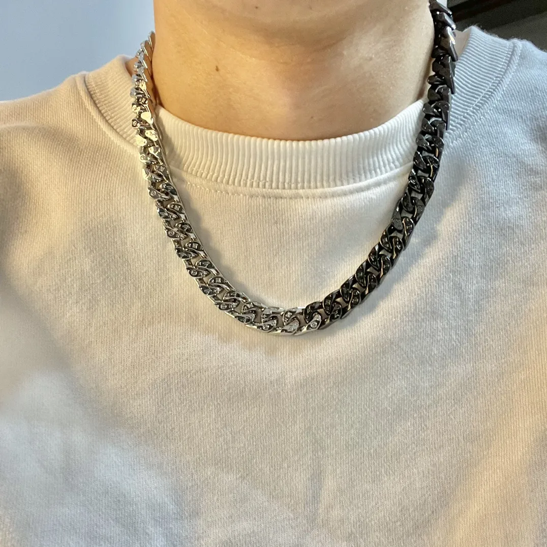 Monogram Chain Links Necklace (Titanium Steel) D17017356 — view 9