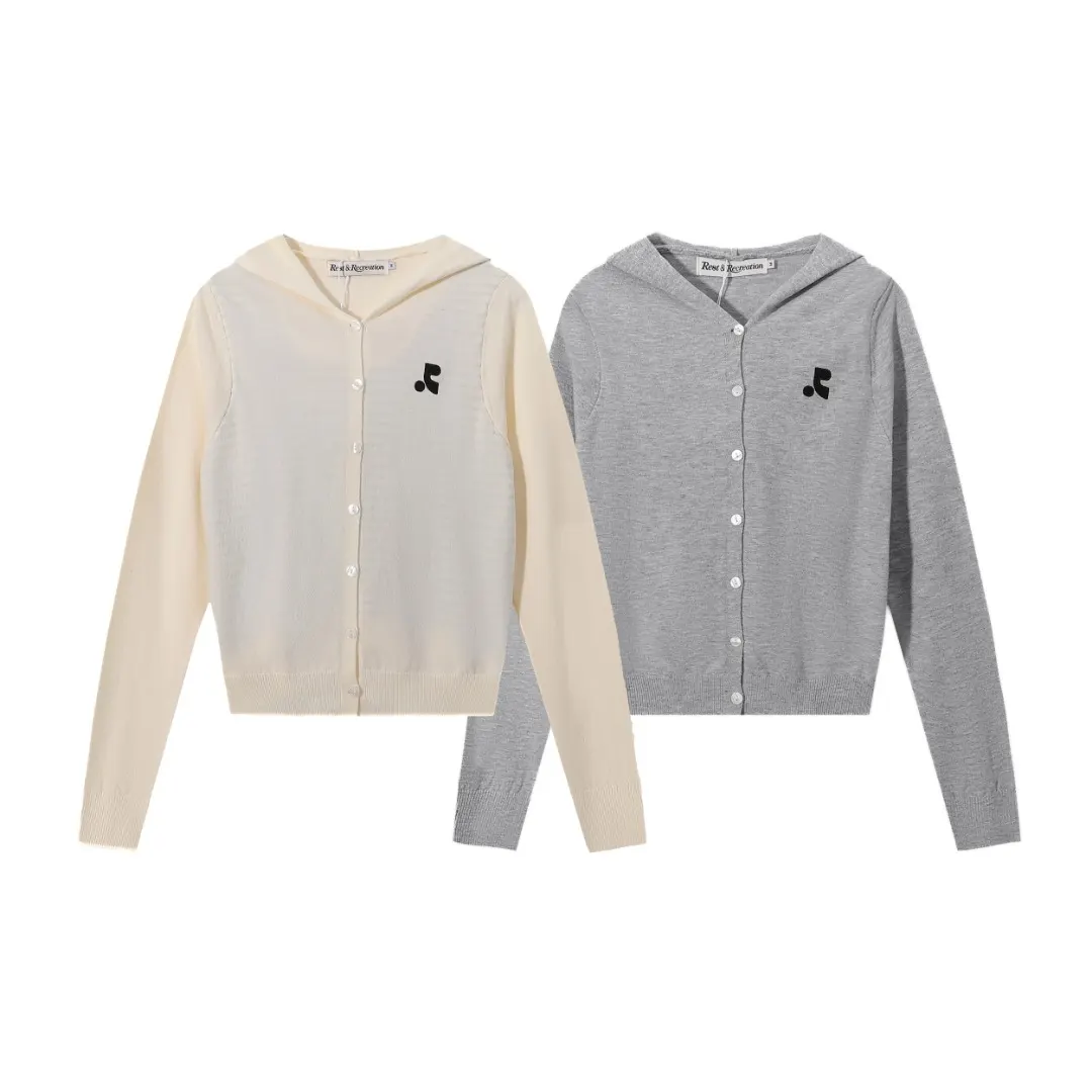 Logo-Embroidered Hooded Knit Cardigan D7815580