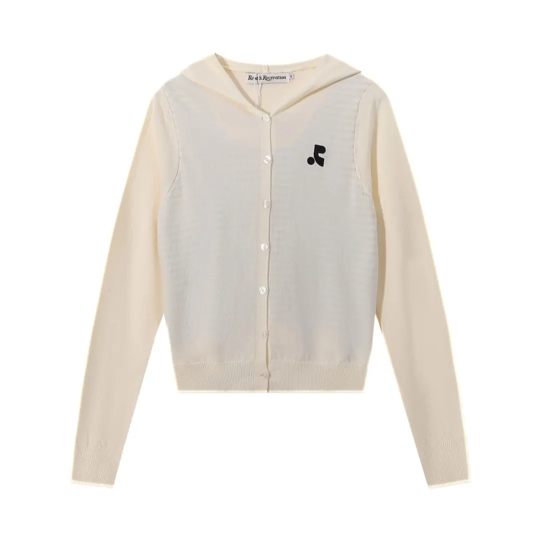 Logo-Embroidered Hooded Knit Cardigan D7815580 — view 2