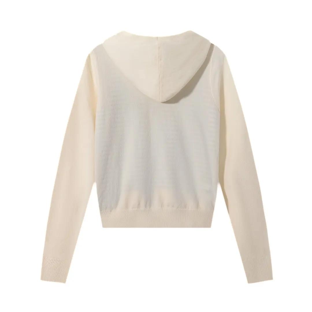 Logo-Embroidered Hooded Knit Cardigan D7815580 — view 3