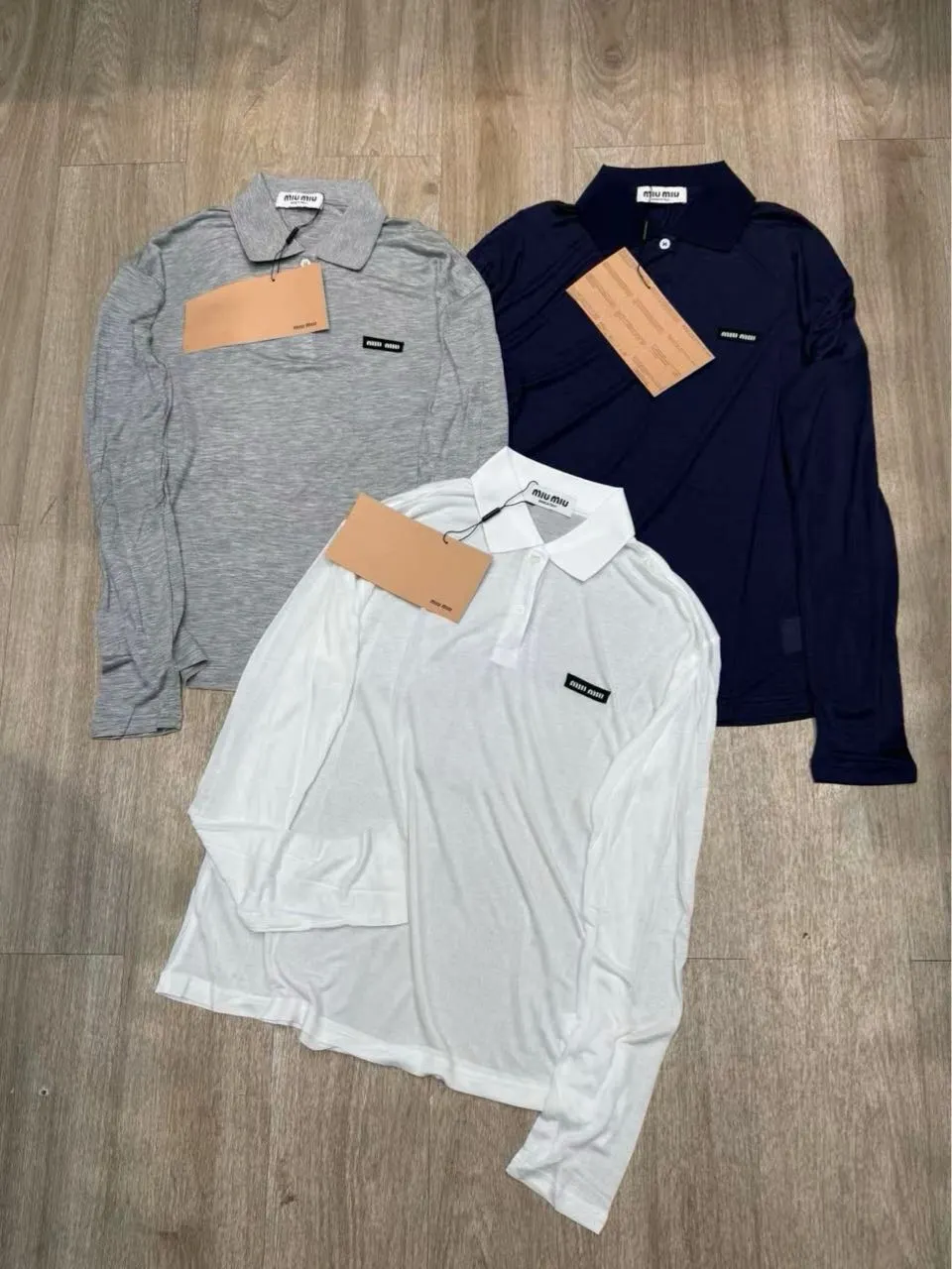 Logo-Patch Long-Sleeve Polo Shirt D6915709
