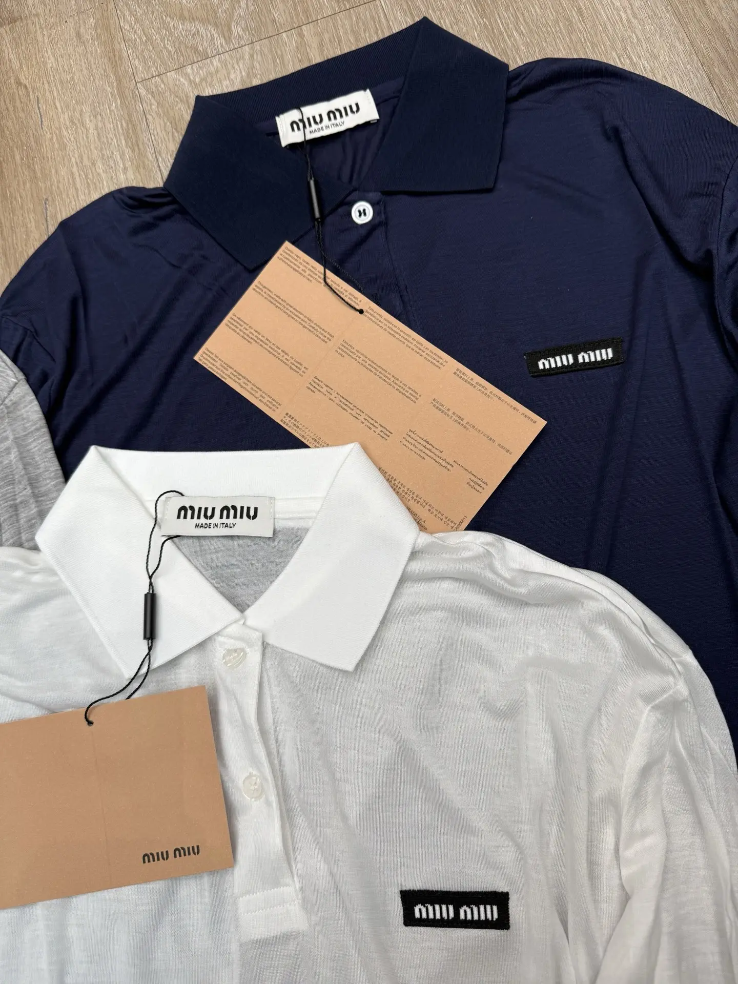Logo-Patch Long-Sleeve Polo Shirt D6915709 — view 3