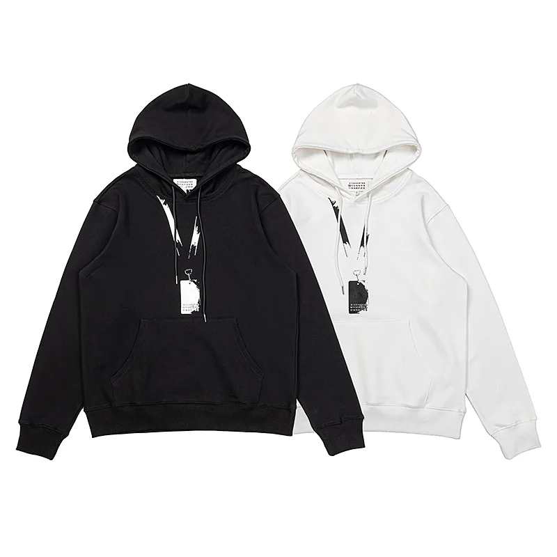 ID Tag Graphic Print Hoodie D9015571