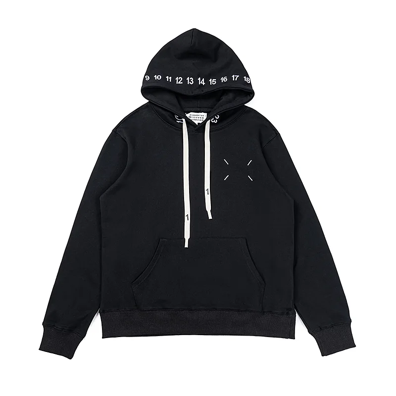 Numeric Logo Embroidered Cotton Hoodie D9015569 — view 2