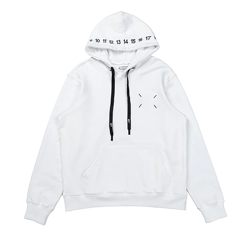 Numeric Logo Embroidered Cotton Hoodie D9015569 — view 4