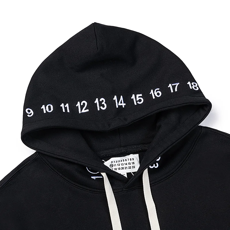 Numeric Logo Embroidered Cotton Hoodie D9015569 — view 9