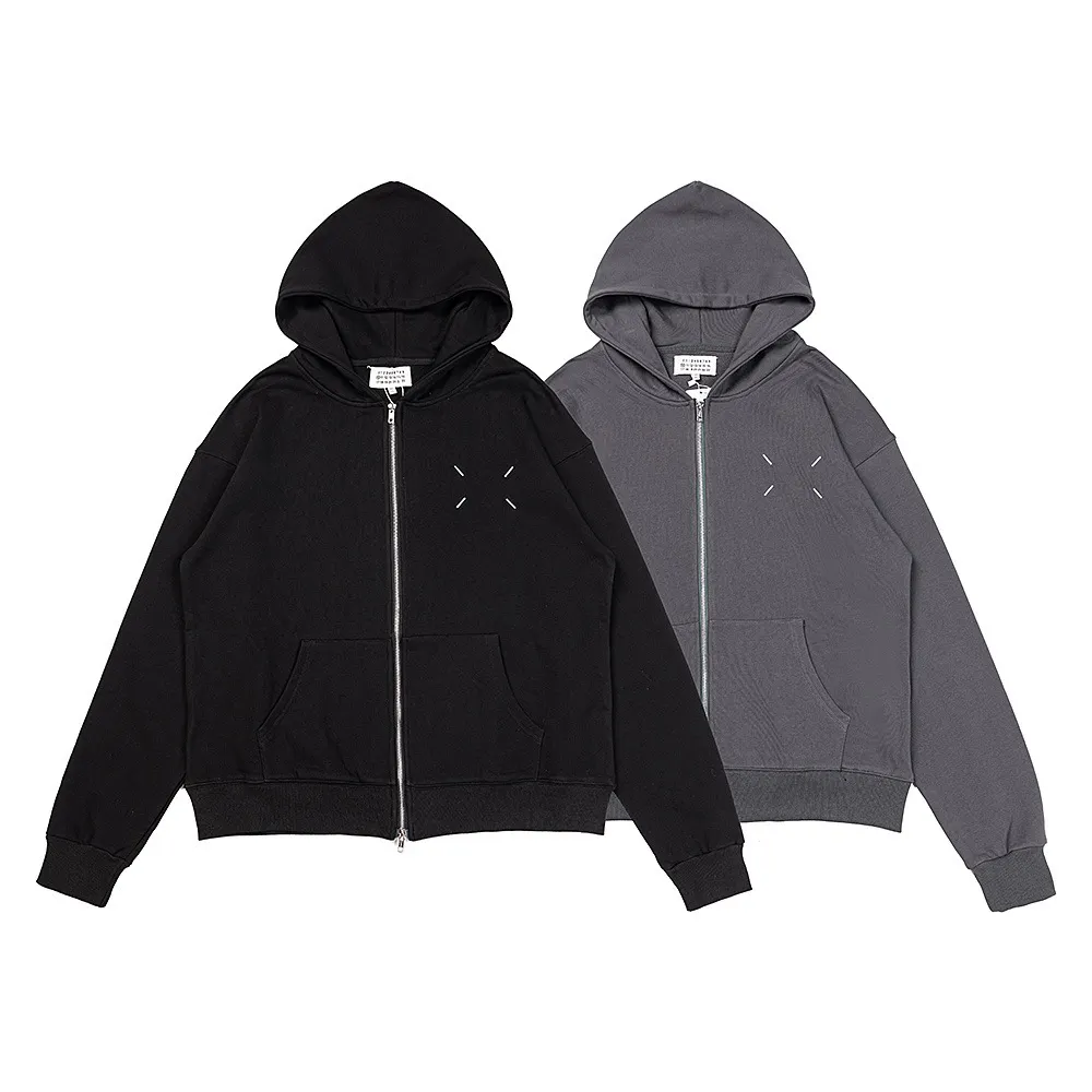 Maison Margiela Four-Stitch Zip-Up Hoodie D10915564