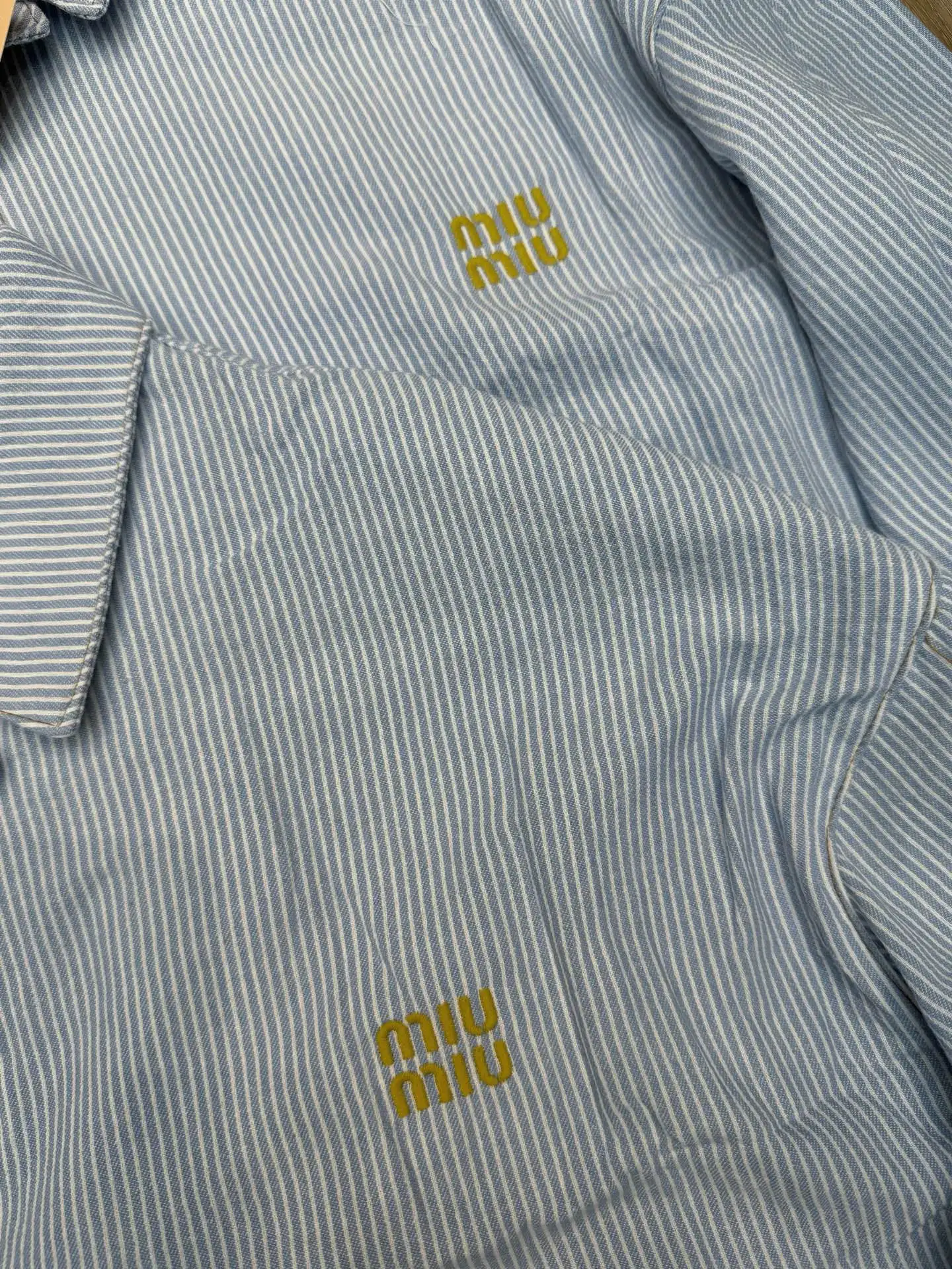 Embroidered Striped Cotton Harrington Jacket D13515643 — view 2
