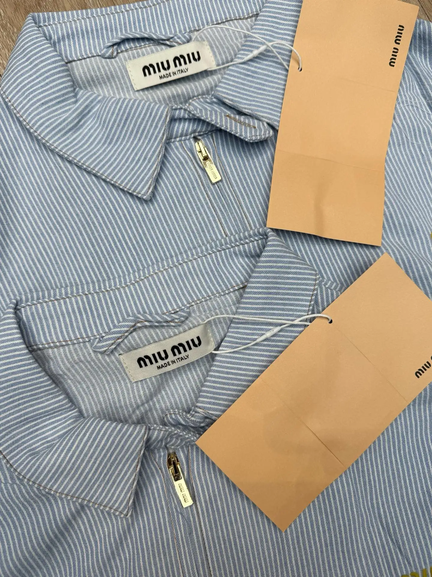 Embroidered Striped Cotton Harrington Jacket D13515643 — view 3