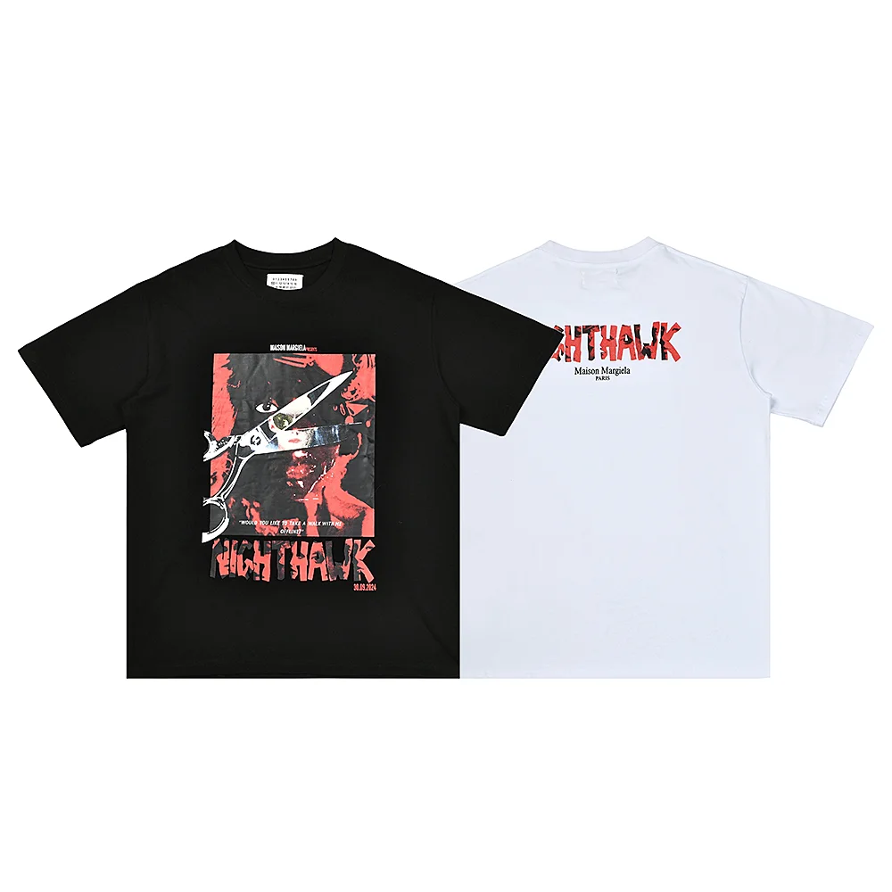 Nighthawk Graphic Print Cotton T-Shirt D4815611