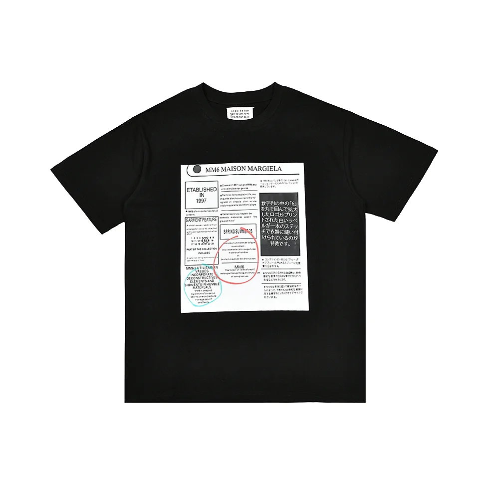 MM6 Maison Margiela Newspaper Print T-Shirt D4815608 — view 2