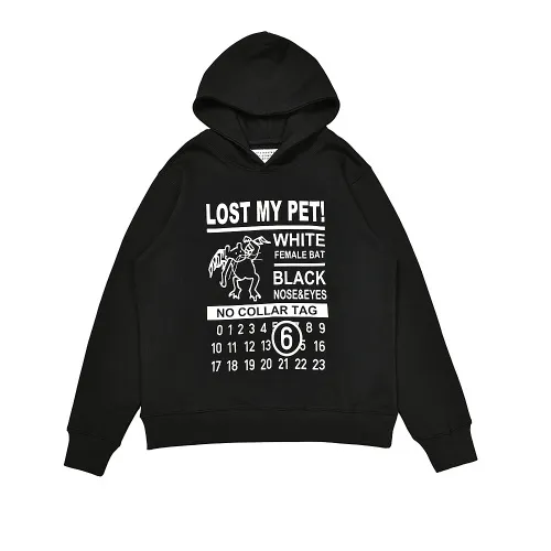 MM6 Graphic Print Cotton Hoodie D9015552