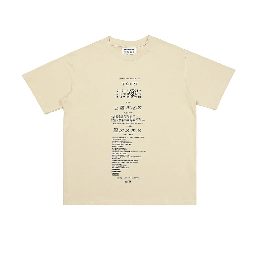 MM6 Maison Margiela Care Label Print T-Shirt D4815607 — view 3