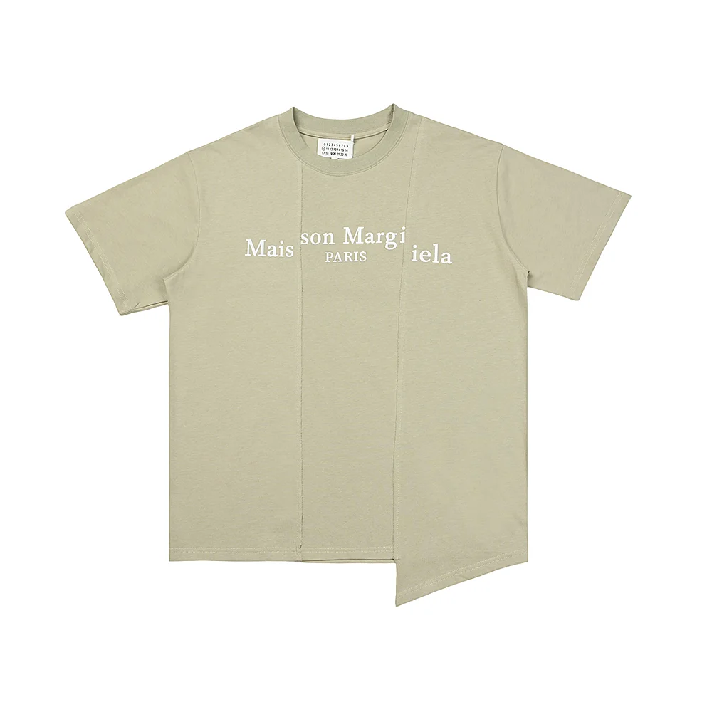 Logo Print Asymmetric Cotton T-Shirt D5515619 — view 3
