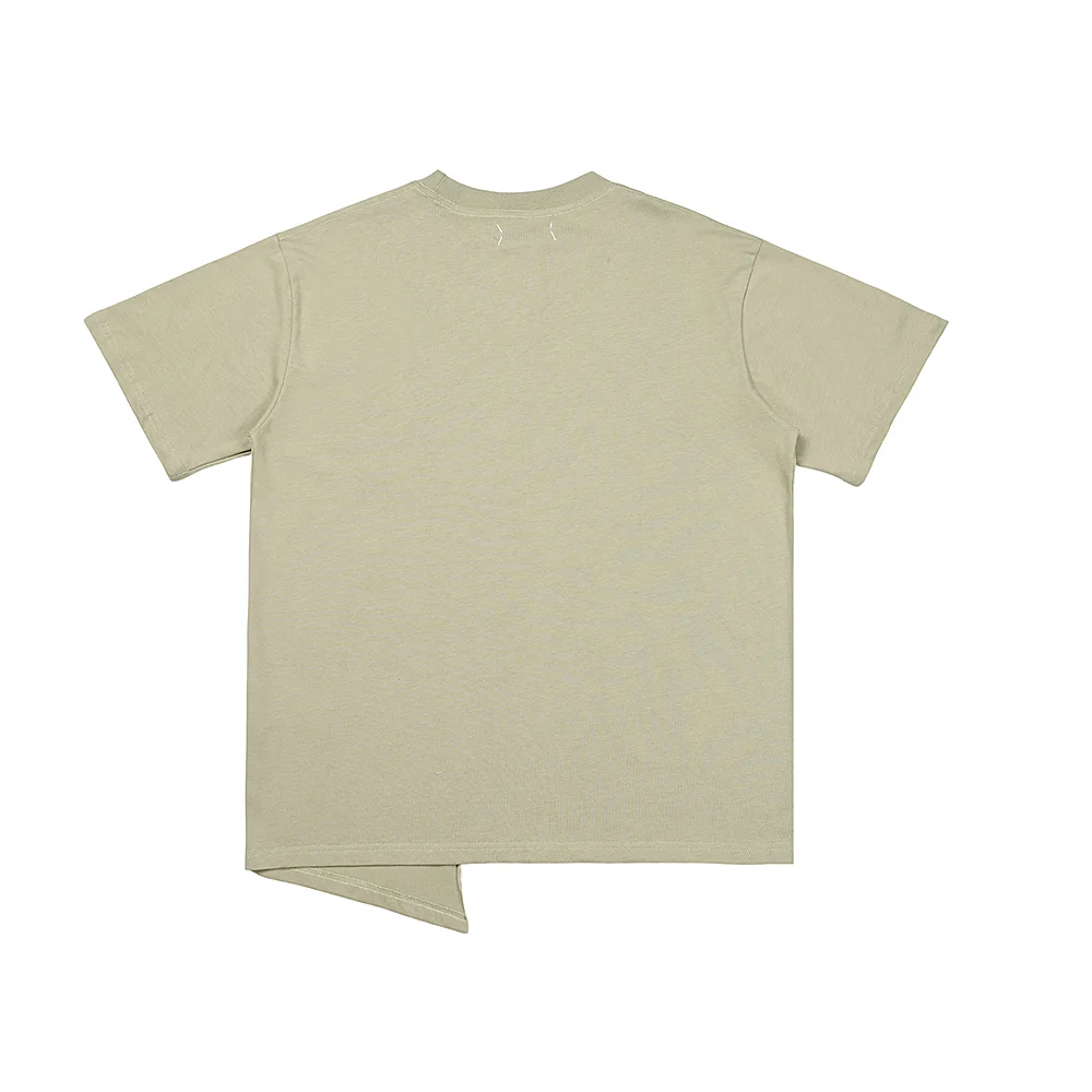 Logo Print Asymmetric Cotton T-Shirt D5515619 — view 4