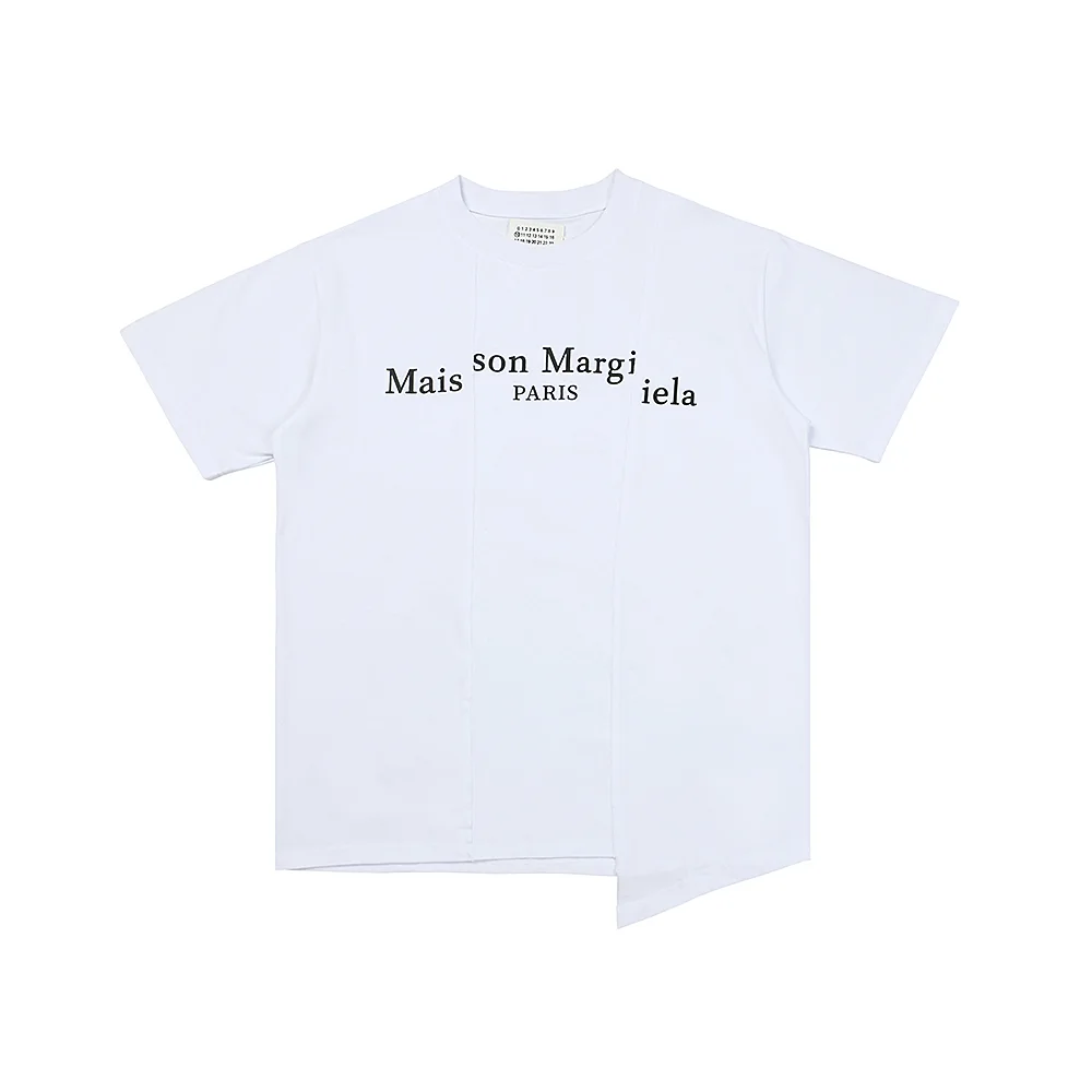 Logo Print Asymmetric Cotton T-Shirt D5515619 — view 6