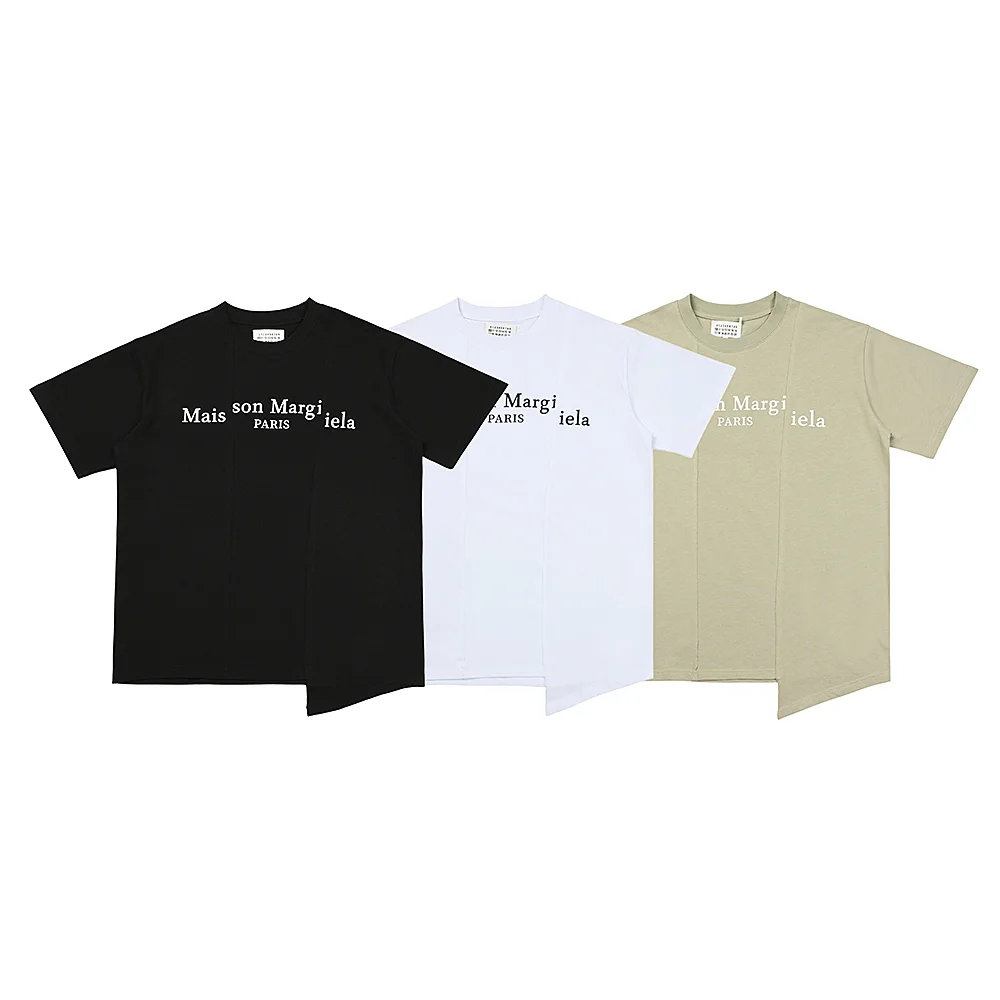 Logo Print Asymmetric Cotton T-Shirt D5515619 — view 9