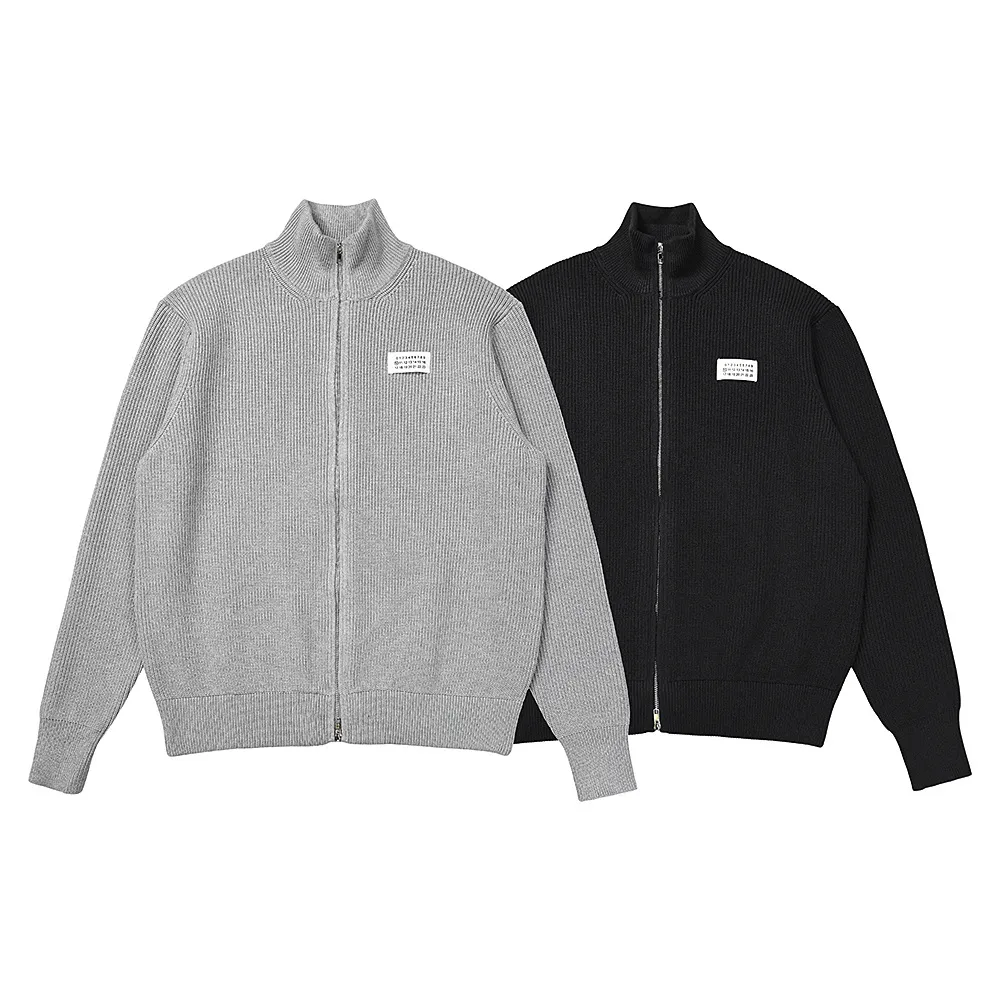Ribbed Knit Zip-Up Cardigan D10915548