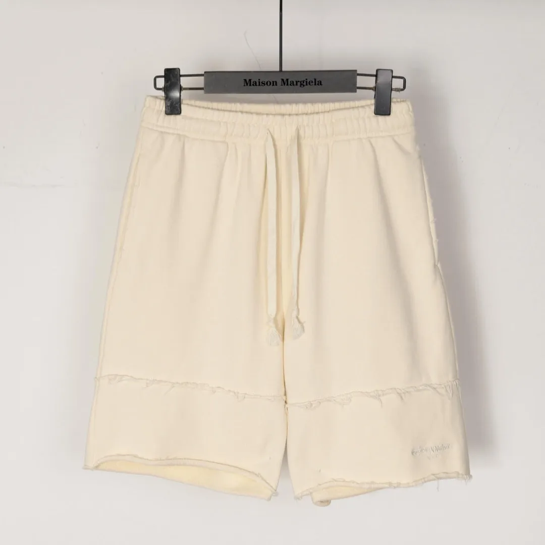 Logo-Embroidered Distressed Cotton-Jersey Shorts D19012838